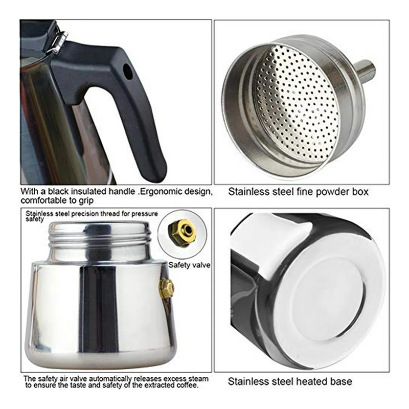 Cafetera Express En Acero Inoxidable 9tz