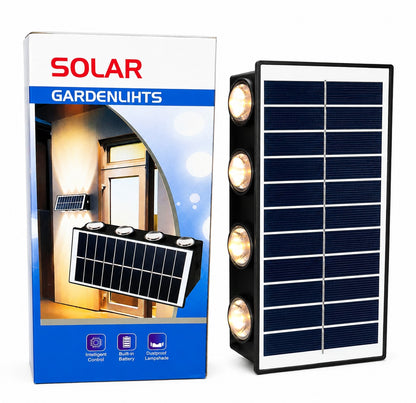 ☀️ Lámpara Solar Inteligente para Exteriores 8 leds