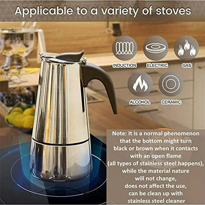 Cafetera Express En Acero Inoxidable 9tz