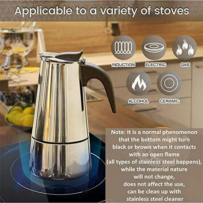 Cafetera Express En Acero Inoxidable 9tz