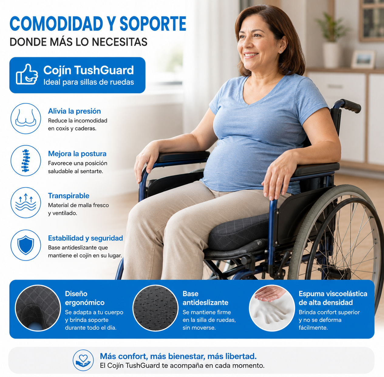 Cojín Ortopédico Ergonómico Memory Foam