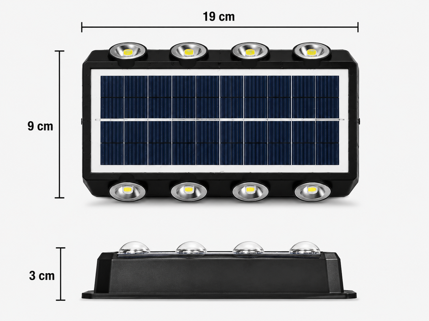 ☀️ Lámpara Solar Inteligente para Exteriores 8 leds
