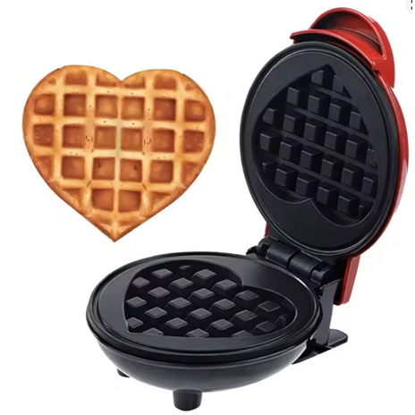 Mini Waflera de Corazón Antiadherente