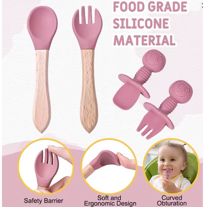 Utensilios en silicona para bebes